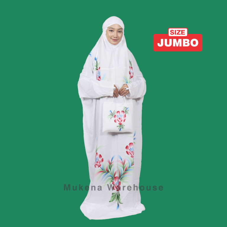 Mukena Terusan Lukis Jumbo Polos