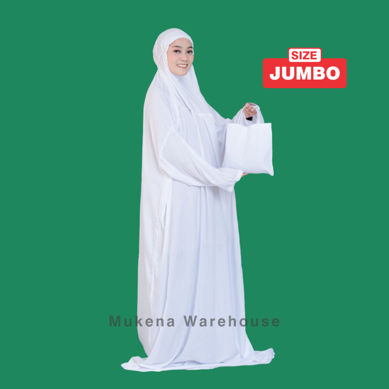 Mukena Terusan Lukis Jumbo Polos