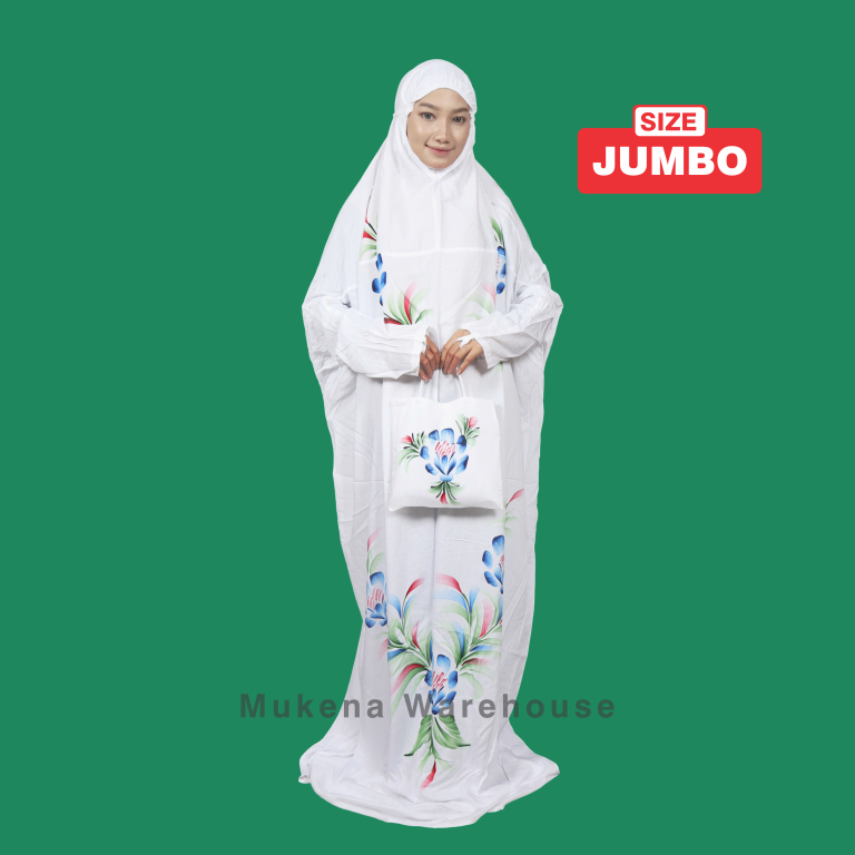 Mukena Terusan Lukis Jumbo Polos